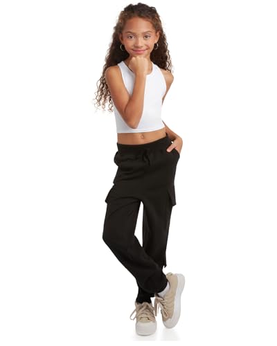 Dreamstar Girls' Soft Fleece Oversized Cargo Jogger Pants - Baggy-Loose Fashion Pants (7-16)4