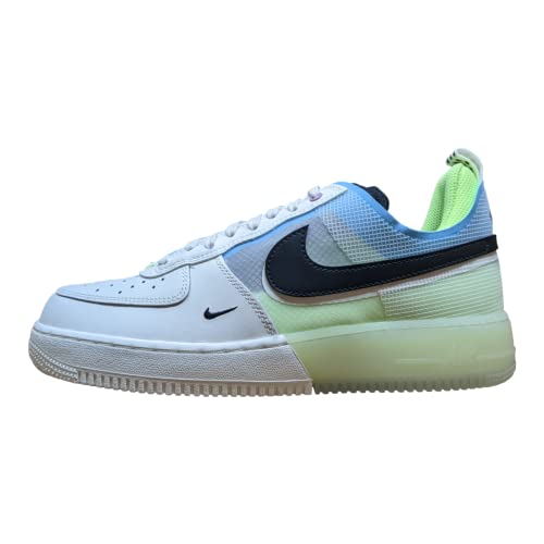 Nike Men's Air Force 1 React Sneaker, Sail/Black-Barely Volt, 10 M US
