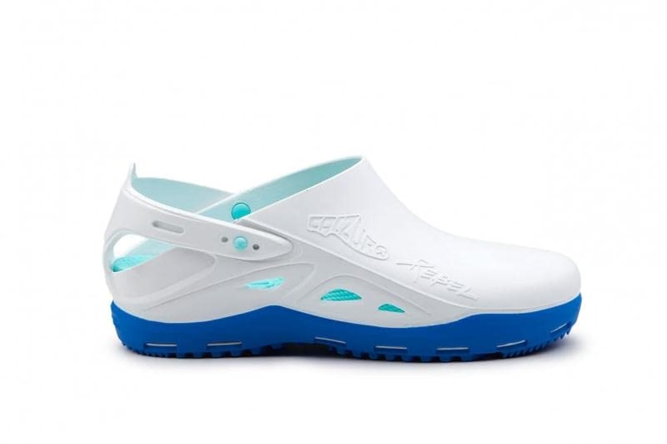 Zoccoli Sanitari Calzuro Rebel | Blu/Bianco | Plantare Estraibile | Misura 37-38 | CE