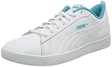 SoftFoam+ Einlegesohle: PUMA Damen Smash WNS V2 L Sneaker, Weiß - Puma Weiß Puma Weiß Scuba Blau - Größe: 38 EU