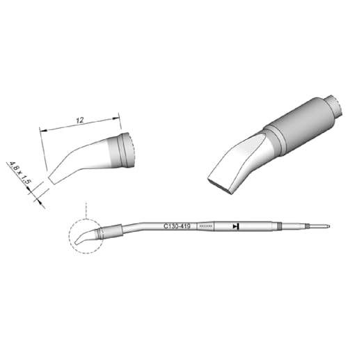 Panne à souder JBC C130419 pour fer à étamer AP130 A