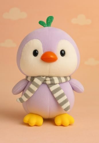 Image of HUG 'n' FEEL SOFT TOYS Penguin with Scarf 20cm Plush Toy | Stuffed Animal | Ultra Soft, Huggable & Cuddly Gift for Kids, Girls, Boys | Perfect for Birthday, Valentine's Day