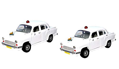 AshmAadi® Miniature Collection - Ambassador VIP (White) - Pullback Action Toy, Size L-13.5 x W-5 x H-5 cms, 2 Pcs