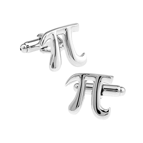 Set de Mancuernillas y Botones Daesar Símbolo Π Plata miniatura 1