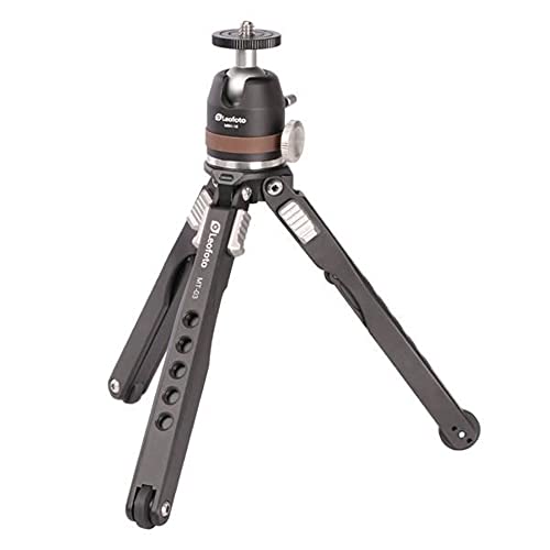 Leofoto - Mini treppiede tascabile - Ideale per un fotografo di viaggio - Capacità di carico di 2kg - Piedini estensibili - Altezza minima da 7,5 cm ad un' altezza massima di 23