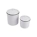 Creative Co-Op DA7600 Set of Two Canisters, White