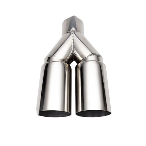 Silencieux d'échappement double embout inox anti-corrosion entrée 2.5 pouces