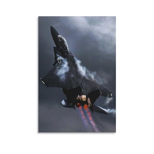 Military F-15 Fighter Jet Aircraft Posters Airplane Wall Decor-Modern Fighter Wall Art Prints Cool...