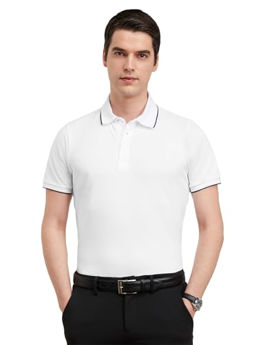 Image of Symbol Premium Men's Cotton Stretch Solid Polo T-Shirt (Regular Fit | Pique Knit)