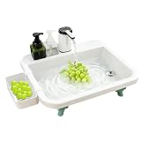 Effortless Hygiene Setup: The portable camping sink features a push-butto