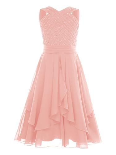 Vestido de fiesta para niña con diamantes de imitación brillantes 3