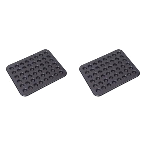 Giwnhvx 2X Molde para Cupcakes Molde para Pasteles Mini Molde Redondo para Cupcakes Bandeja Molde para Hornear Utensilios para Hornear Hoja Accesorio de Cocina Molde para Pasteles 48 Tazas