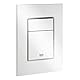 Grohe Skate Cosmopolitan S WC- Bet&aumltigungsplatte f&uumlr Rapid SL S-Size, 130 x 172 mm, 2-Mengen- und Start und Stopp-Bet&aumltigung, 37535SH0 Alpinweiß Design Größe