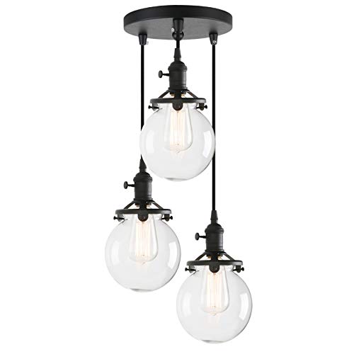 80% Off Discount Phansthy Chandelier Light 3 Lights Industrial Pendant Light with 5.9 Inch Clear Glass Canopy 80% Off Discount Phansthy Chandelier Light 3 Lights Industrial Pendant Light with 5.9 Inch Clear Glass Canopy