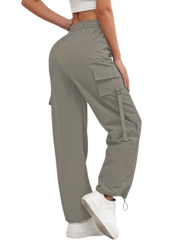 Image of Leriya Fashion Cargo Pants For Woman | Trousers For Womans |High Waist PolyCotton Trouser for Women - Flared Parachute Pants with Side Pockets |Womens Cargo Pant | Track Pant For Womans |Elegant for College & Events (Available in Plus Size)