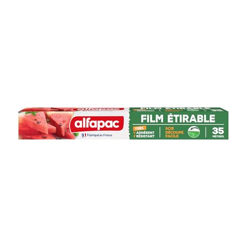 alfapac - film étirable 35M - très adhérent et résistant - fabriqué en France