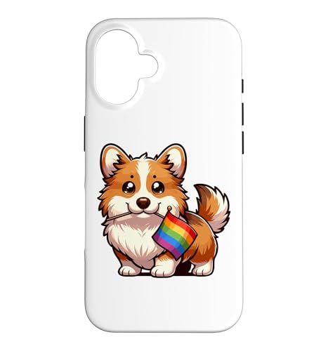 Proud Corgi LGBTQ ���C���{�[ �v���C�h �t���b�O �X�}�z�P�[�X iPhone 16 �p