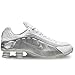 White/Metallic Silver Nike Shox R4 Sneaker by Nike