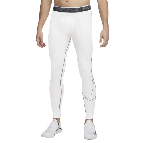 Nike Pro Dri-FIT Men's Tights (White/Black), 4X-Large