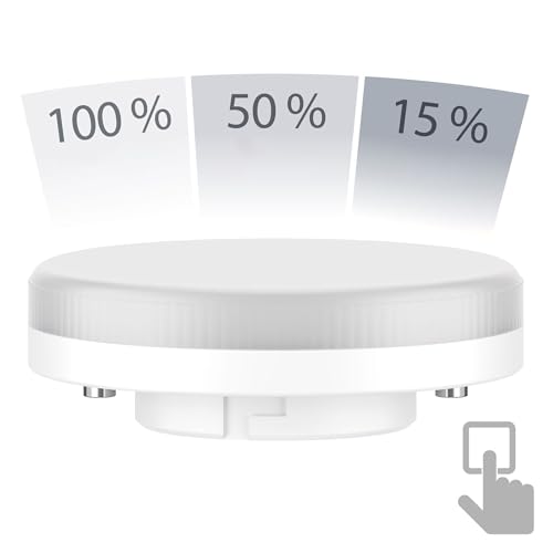 ledscom.de 4 Pieces GX53 LED Bulb, White (4100 K), 6.5 W, 550lm, 3-Step dimmer, matt - Image 2