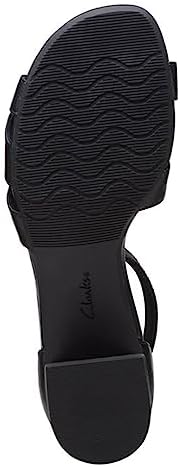 Clarks Women's Desirae Lily Heeled Sandal, Black Leather, 6 Wide | Image 7