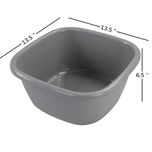 Easymanie 16 Quart Plastic Wash Basin Tub, 2 Packs #TOP1