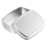 HEMOTON Lot de 2 boîtes vides en tôle - 150 ML - Portable - Rechargeable - pour crème cosmétique - avec Couvercle - Récipient de Rangement pour Savon - Décoration de Maison