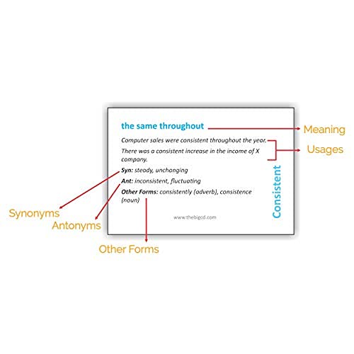 Image of IELTS VOCABULARY FLASH CARDS for IELTS Academic and General training - 352 high quality & durable cards + Online FLASH CARDS + Online Exercises + ... tests (Self-Learning Management Series)