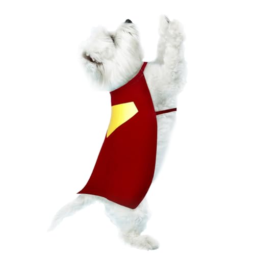 Red Hero Dog and Cat Costume Cape for Halloween and Parties (Smal...