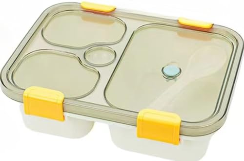 Aoasious ランチボックス 弁当箱 密閉蓋付き 漏れ防止 電子レンジ対応 ポータブル PP+AS素材 学校・食堂・学生向け 朝食/日本食 保存容器 N18 (ホワイト)