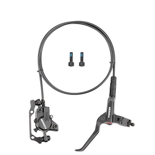 ENGWE MTB Bike Disc Brake Set, Aluminum Alloy Hydraulic Disc Brake for Mountain Bike, Road Bike, Bicycle Brakes levers with Fixing Screws (Left Rear, Rear1400mm)