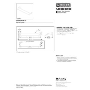 Image of Delta Faucet 77125-SS Compel 24inch Double Towel Bar Rack, Brilliance Stainless Steel