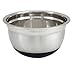 Winco MXRU-500 5 Qt. German Mixing Bowl W/ Mirror Finish Stainless, Non-Slip Silicon Base -