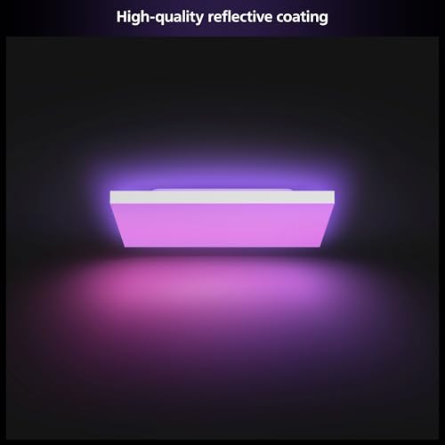 Image of Philips Hue Datura Smart Ceiling Panel (Square 23.62in x 23.62in) White & Color Light, Bluetooth Compatible, Voice Control with Alexa, Apple Home & Google Assistant
