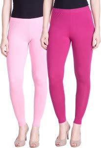 Damen-Knöchelleggins, Biowashed, Baumwoll-Lycra, dehnbar, Anti-Pilling, leicht, 2 Stück Gr. One size , Rot-1 Cover