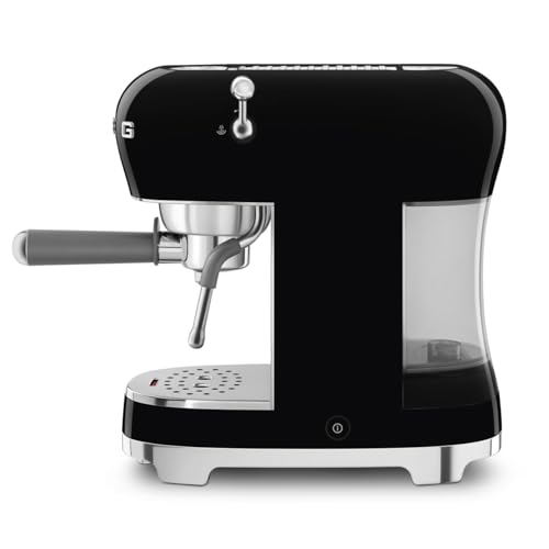 Smeg Manual Espresso Machine with Steam Wand, 15 Bars of Pressure, Stainless Steel Porta Filter, Passive Cup Warmer, User Friendly Controls, and Measuring Scoop Tamper Made in Italy (Black) by Smeg - Image 4