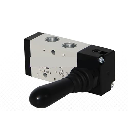 Vanne de commande manuelle d'air 5/3 voies 1/4 BSP levier bistable - 4