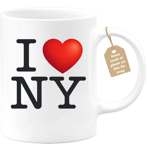 quotedazur Café-Croissant - Mug Personnalisé Tasse Cadeau Noël I Ny - Blanc/Céramique