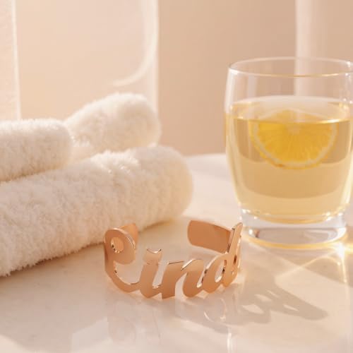 Custom Name Bracelet for Women – Personalized Metal Cuff Bracelet in Gold, Rose Gold, and Silver – Adjustable Engraved Jewelry Gift for Her, Mom, or Friend3