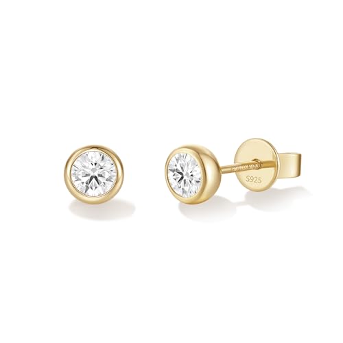 Boucles d'oreilles diamant de laboratoire hypoallergéniques sans griffe