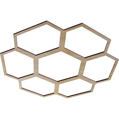 Image of Ekena Millwork 22 inchOD x 9 3 /8 inchID x 1 /4 inchT Florin Wood Fretwork Pierced Ceiling Medallion, Hickory