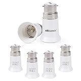✦【Breite Anwendungen】Die B22 auf E27 Lampensockel Adapter ist ideal für LED-, CFL-, Filament-Lampe, Glühlampe sowie Halogen, um mit einem Handgriff mehr Leuchten umrüsten zu können. Günstige und leichte Lösung für Ihr Licht zu Hause.