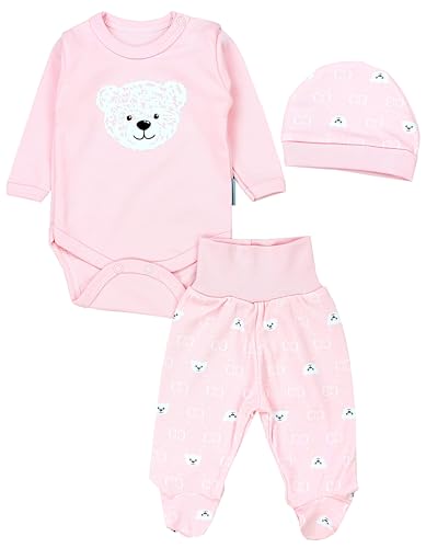 TupTam Baby Mädchen Jungen Bekleidungsset Langarmbody Hose Mütze mit...