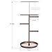 Keebofly Jewelry Tree Stand Organizer - Metal Necklace Organizer Display with Adjustable Height for Necklaces Bracelet Earrings and Ring Bronze