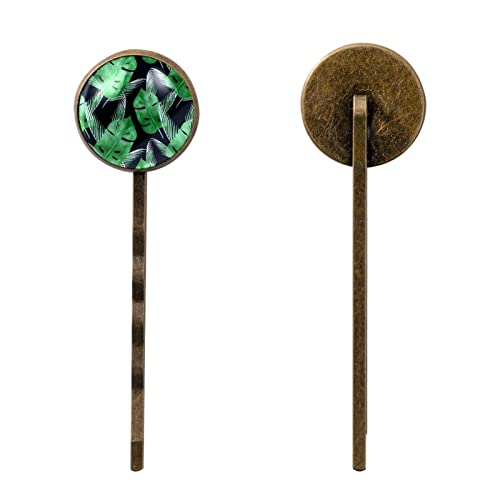 Barrettes à cheveux feuille verte (lot de 4) pour coiffure femme
