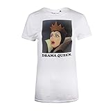 Offizielles Disney-Produkt Disney Damen Snow Drama Queen T-Shirt, Weiß (White Wht), M