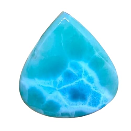 Larimar naturel véritable cabochon poire prêt à sertir pour réparer ou créer un bijou