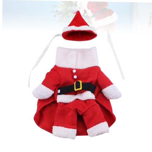 Disfraz de Santa para perro talla S color rojo miniatura 4