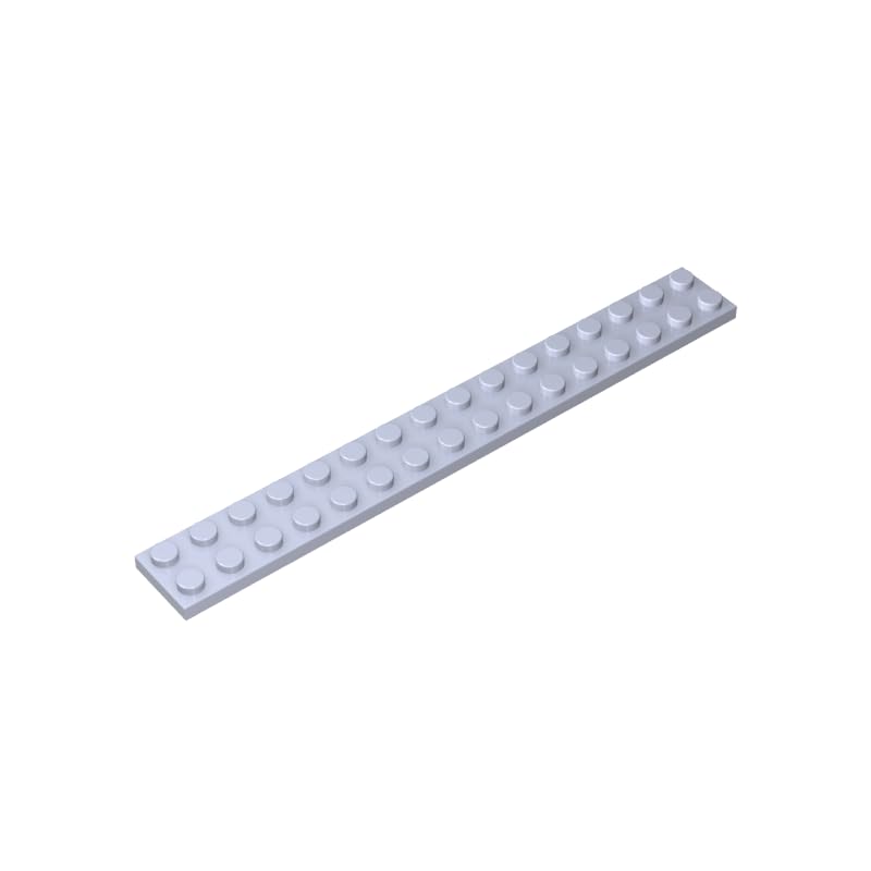 4282 Foundation Plate Plate 2x16 10 Pieces GDS-517 Compatible with Lego Building Blocks Color:light blue gray — image 1