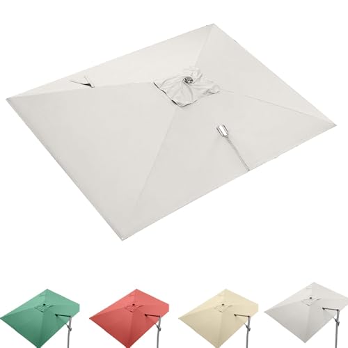 Toldo de repuesto para sombrilla voladiza grande rectangular beige de 3 x 4 m 2